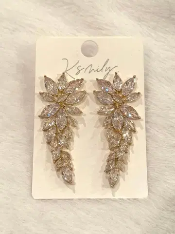 브라이덜 결혼식 귀걸이 골드