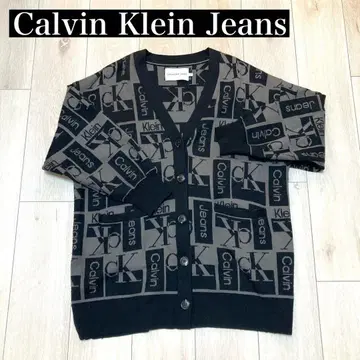 캘빈클라인 진 V넥 올오버 롱 가디건