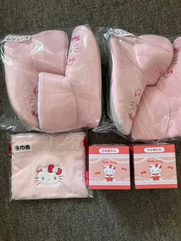 헬로키티 당첨 복권 룸슈즈, 복조리, 소품함