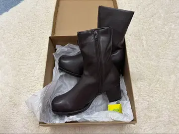 Thevon 다크 브라운 하이힐 부츠 할인 협상 가능