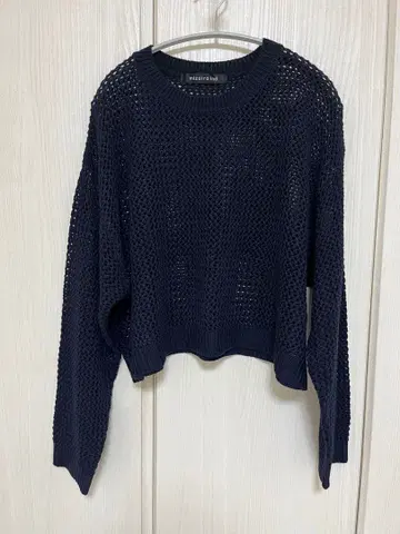 새상품 미사용 mizuiro ind 메쉬 크루넥 풀오버