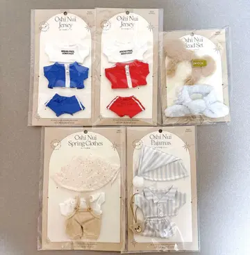 쓰리코인즈 인형 의류 세트 저지 파자마 머리띠 버킷햇