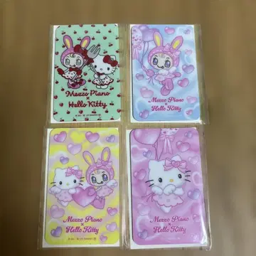 Mezzo Piano Hello Kitty 거울 카드 4장 세트