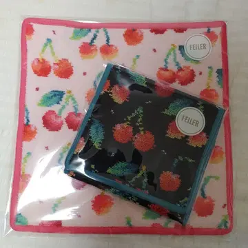 페일러 체리 도트 손수건 파우치 손수건