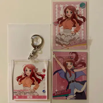 좀비 랜드 사가 미나모토 사쿠라 아크릴 키링 3개 세트 7