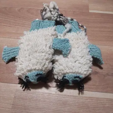 따뜻한 물고기 니트 장갑 미사용 새상품