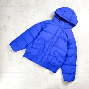 새상품급 GAP 헤비 웨이트 후드 부착 다운 자켓 블루 M *KD115