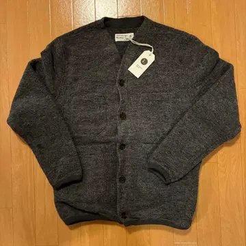 Universal Works 울 플리스 가디건 S 그레이 마르
