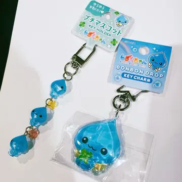 시즈쿠짱 봉봉 드롭 키 참 푸치 마스코트 키링 세트