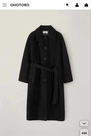 OHOTORO 탱글드 알파카 코트 롱 코트