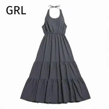 *GRL* 그레일 [ F ] 롱 플레어 원피스 플레어 리본