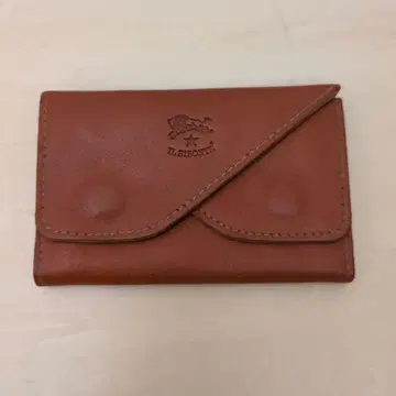 IL BISONTE 브라운 가죽 카드 케이스