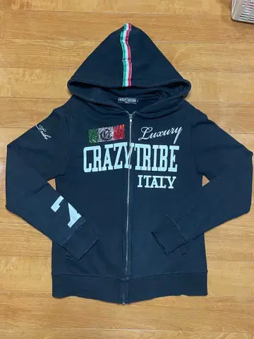 초레어 CRAZYTRIBE 블랙 집업 후드티