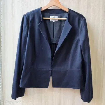 23구 고급 노카라 자켓 48 루즈한 사이즈 네이비 네이비