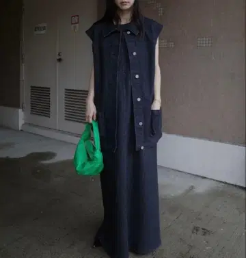 Ameri vintage VEST SET DENIM DRESS