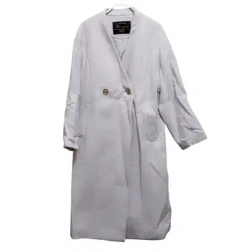 새상품급 이에나 롱 코트 울 100% 화이트 계열