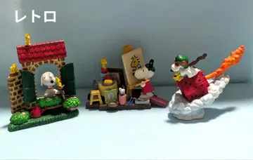 레트로! SNOOPY 미니어처 피규어 3종