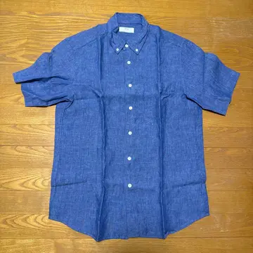 UNIQLO 프리미엄 린넨 셔츠 M 반팔 BD셔츠(버튼 다운) GU