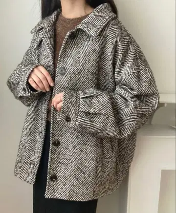 LAUIR 믹스 헤링본 자켓