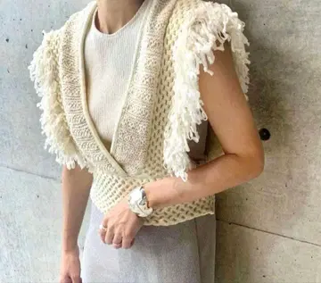 LEINWANDE Patchwork Fringe Top