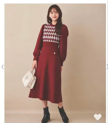 31 Sons de mode 아가일 니트 원피스 36