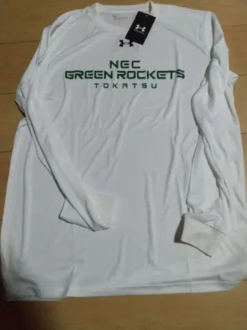 하자품 NEC GREEN ROCKETS 언더아머 긴팔 티셔츠 L