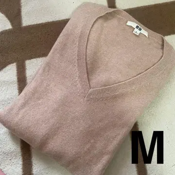 유니클로 UNIQLO 캐시미어 스웨터 V넥 여성용 M 니트