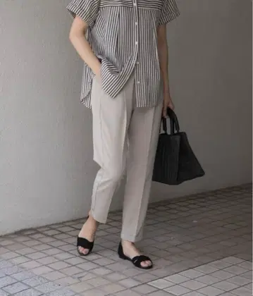 URBAN RESEARCH DOORS 스트레치 테이퍼드 이지 팬츠 S