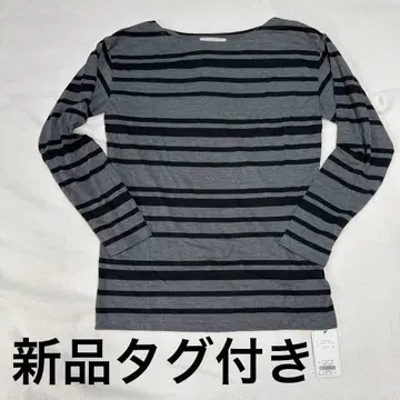 택 포함 새상품 Ungrid 랜덤 보더 롱Tee F 사이즈