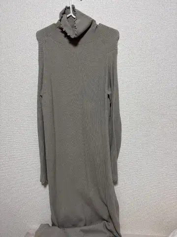 그레이 니트 원피스 터틀넥