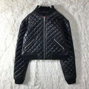 새상품급 NEWBONDST 양가죽 퀼팅 가죽 자켓 블랙 F