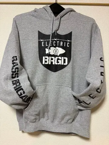 ELECTRIC BASS BRIGADE 후드티 그레이