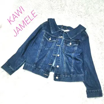 새상품급 카우이 자미르 크롭 데님 자켓 변형 옷깃 벨트