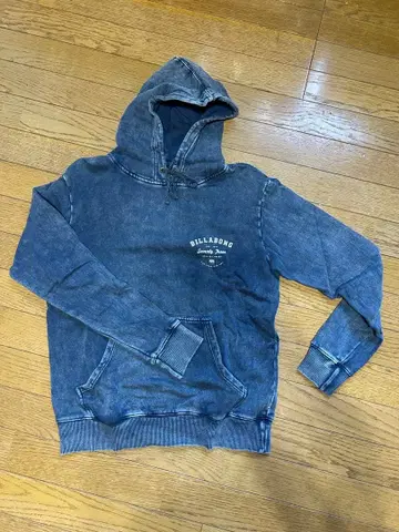 BILLABONG 다크 블루 후드 부착 후드티 S
