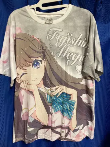 러브 라이브! 하스노소라 후지시마 메구미 풀 그래픽 T셔츠 + 최애 타월