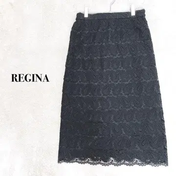 REGINA 페이즐리 무늬 타이트 스커트 블랙