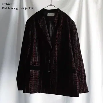 00s archive 레드 블랙 벨벳 자켓 광택 모드