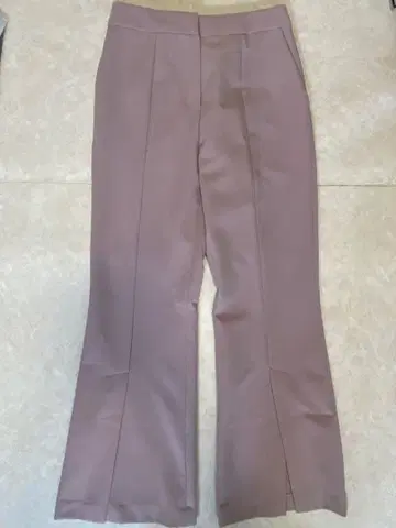 MERCURY DUO 라이트 핑크 플레어 팬츠 앞 슬릿 포함 M