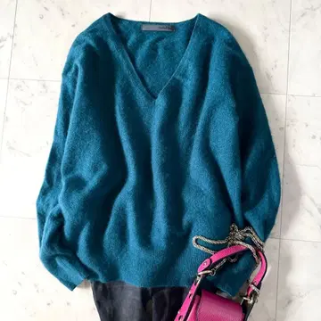 스테디셀러 스픽 앤 스팬 캐시미어 V넥 풀오버 캐시미어 100%