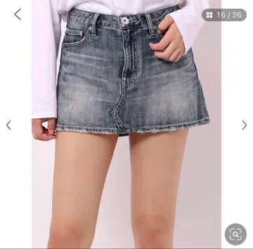 데님 미니 스커트 백 포켓 부착 GYDA