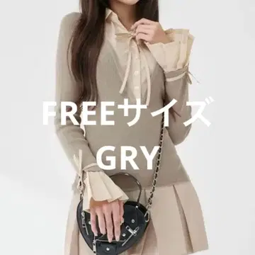 Darich 다리치 셔츠 도킹 플리츠 미니 원피스 GRY FREE