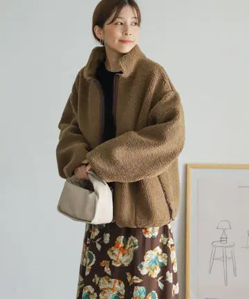 보아 지퍼 리버서블 자켓