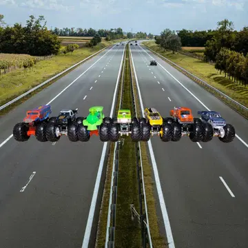 몬스터 트럭 미니카 7대 세트