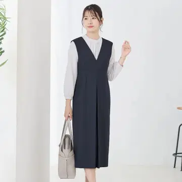 트윌 스트레치 오버롤 스커트