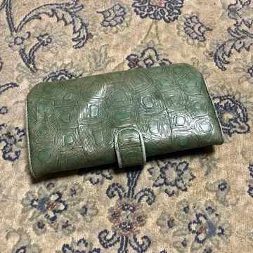 기하학 패턴 그린 장지갑 HIROKO HAYASI