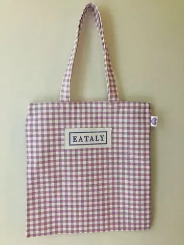 새상품 EATALY 이탈리 토트백 깅엄