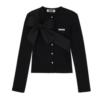 CRANK Ribbon Tide Knit Cardigan_Black