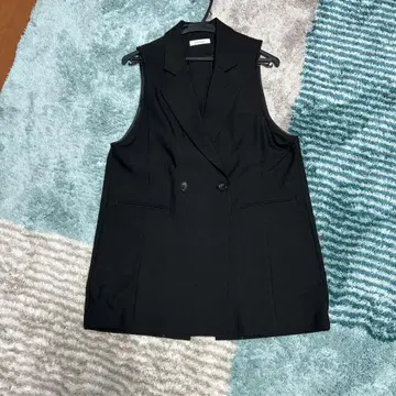 블랙 더블 브레스트 베스트