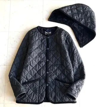 라벤햄 말 택 2way 퀼팅 코트 내 보아 블랙 38