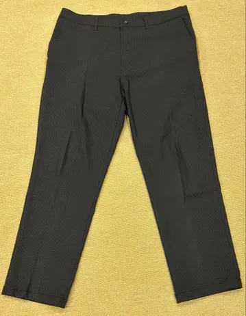 블랙 체크 무늬 슬랙스